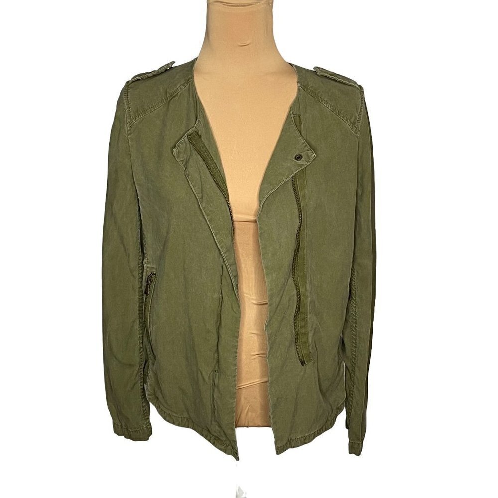 GAP Women's Olive Green Moto Jacket Size XS